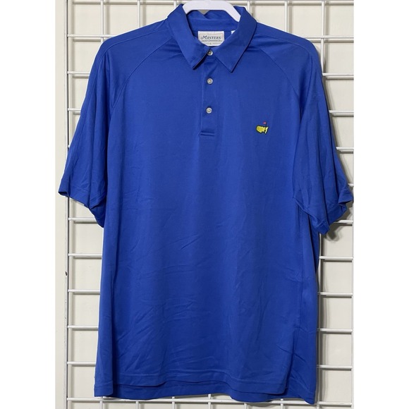 Masters Performance Short Sleeve Golf Polo‎ Men's Size Large Blue. - Picture 2 of 6